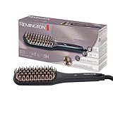 Remington Glättbürste 2in1: Glätteisen & Haarbürste für eine reduzierte Stylingzeit (Keramikbeschichtete & antistatische Borsten mit kühlen Enden, Digitales Display, 150-230°C) CB7400, Schwarz